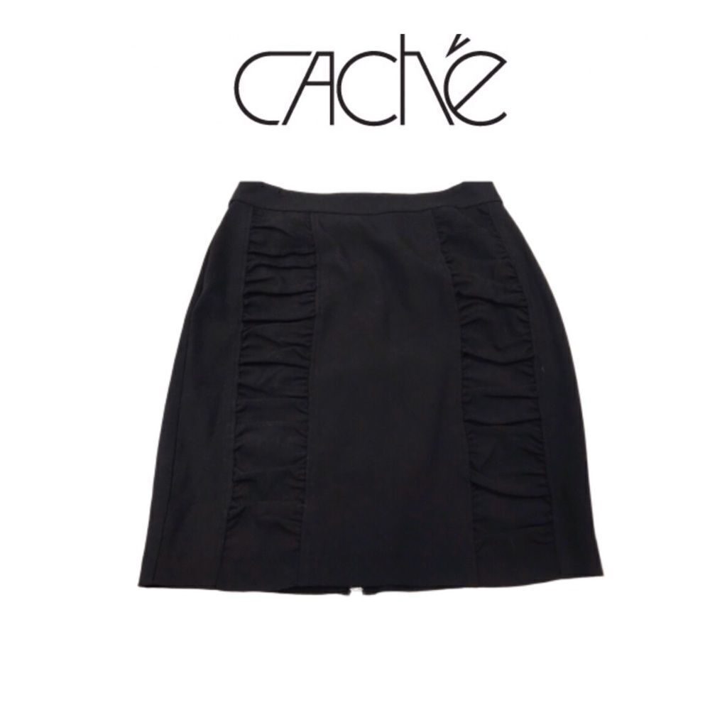 Cache Black Gorgeous Black Skirt   Sz 6